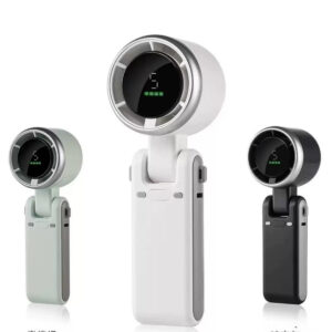 Portable Mini Rechargeable Turbo Fan 5-Speed | Digital LED Display USB Handheld & Neck Fan