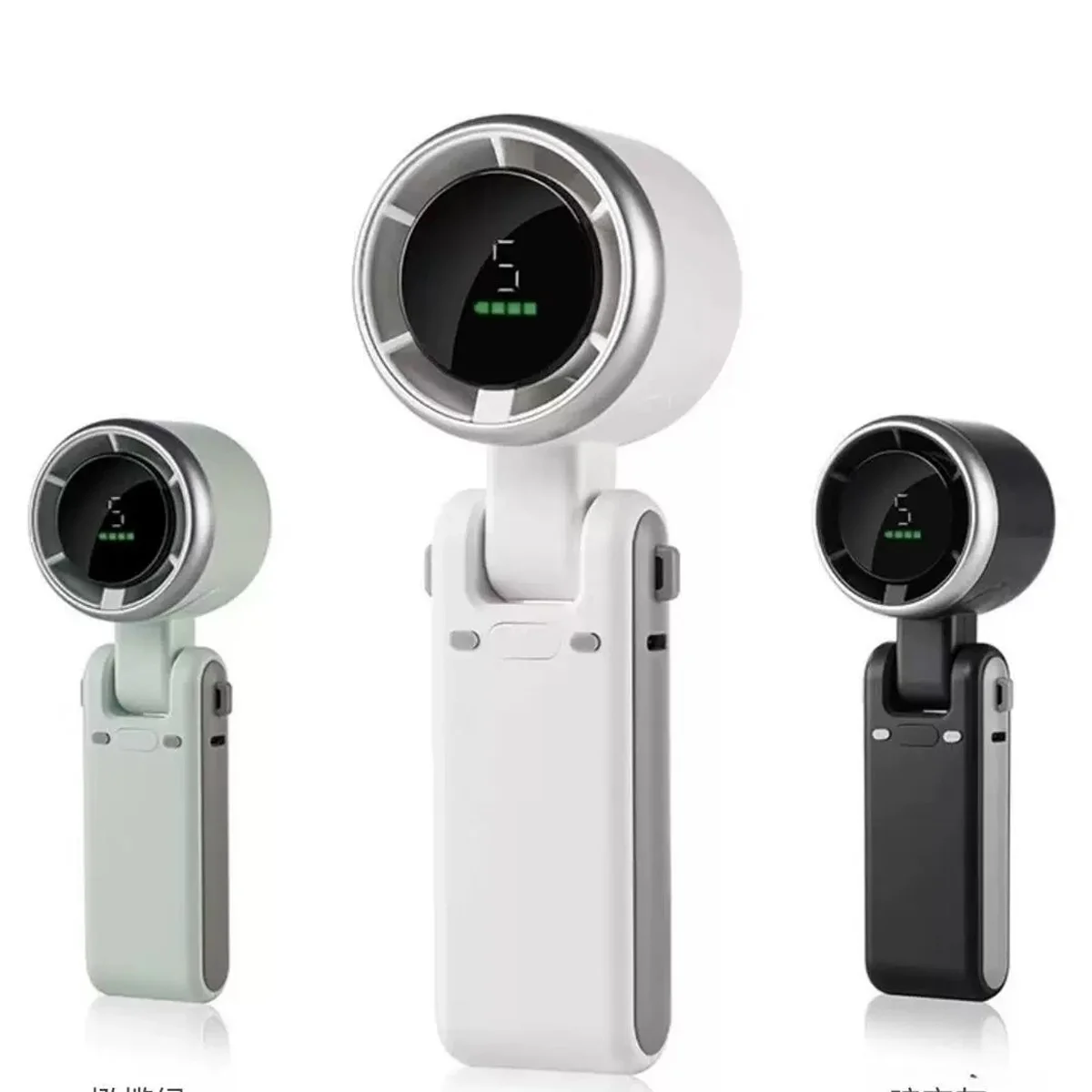Portable Mini Rechargeable Turbo Fan 5-Speed | Digital LED Display USB Handheld & Neck Fan